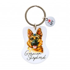 Pet Keyring with Charm | German Shepherd